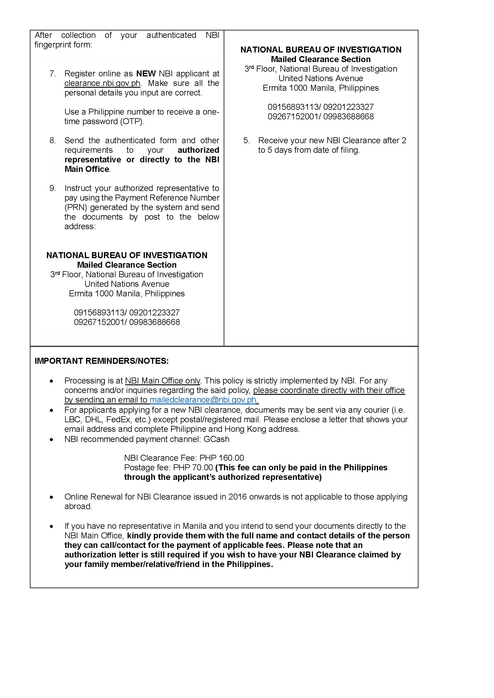 NBI Clearance Application Page 2