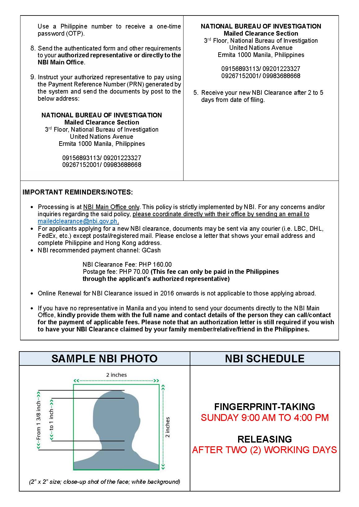 NBI Clearance Application Poster Page 2